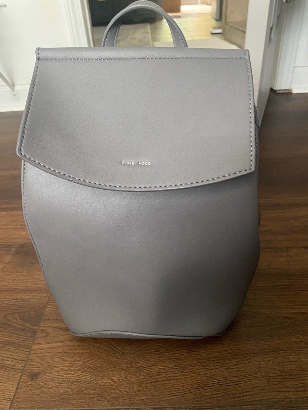 Pixie Mood Gray Vegan Leather Backpack